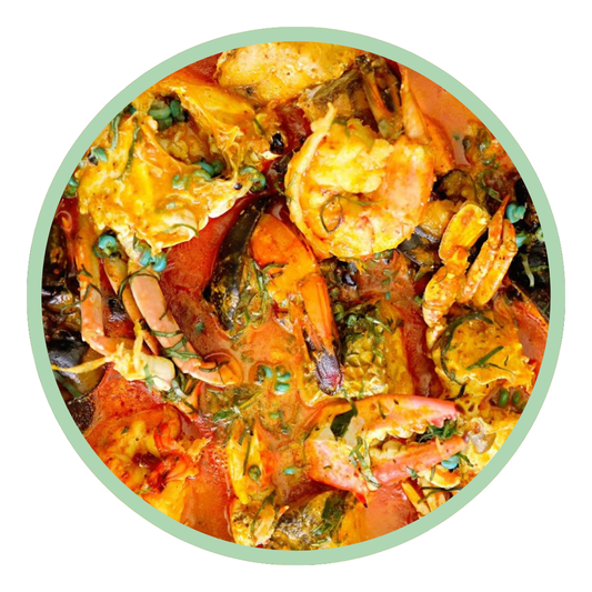 Nigerian Fisherman Soup prepared with seafoods